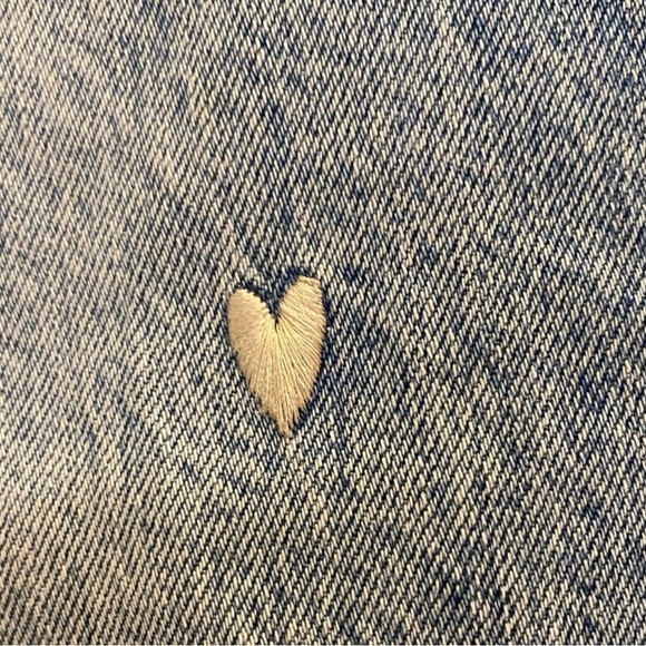 Pistola Light Blue Straight Leg Jeans with Heart Details - Picture 3 of 6